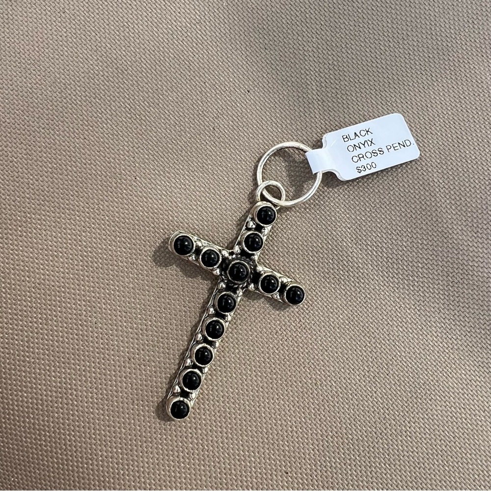 HADA Black Onyx Cross Pendant